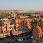 zuvor ein Blick aus dem Fenster des "Palastes der Winde" in Jaipur/ Indien