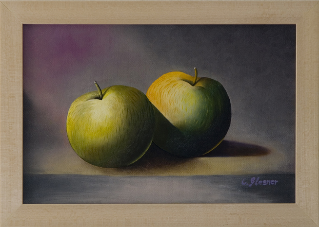 zwei Äpfel im Stil von Herdin