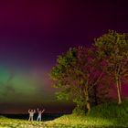 Zwei Fotofreunde unter dem Polarlichthimmel