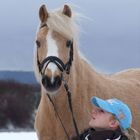 Zwei Freunde im Schnee