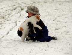 Zwei Freunde im Schnee.....