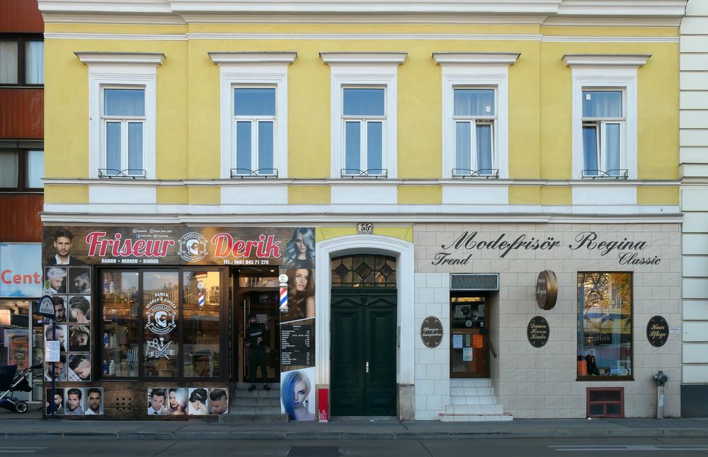 Zwei Frisörläden in Gersthof