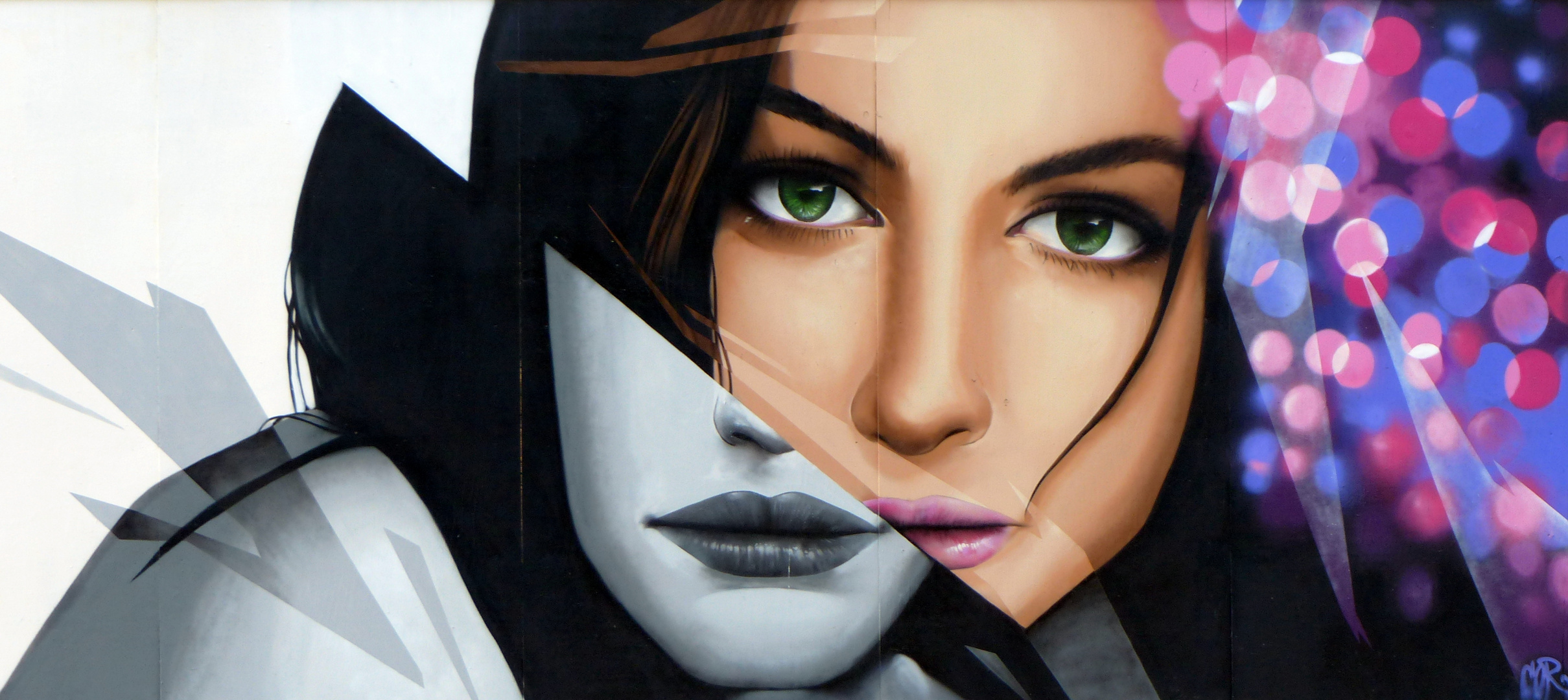 Zwei Gesichter Foto & Bild streetart, graffiti & tags