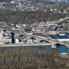 Zwei Güterzüge auf der Brücke von Sclessin (B)