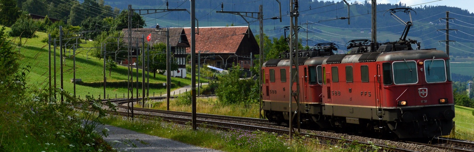 Zwei Häuser zwei Loks