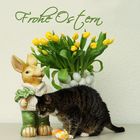 Zwei Hasen wünschen frohe Ostern