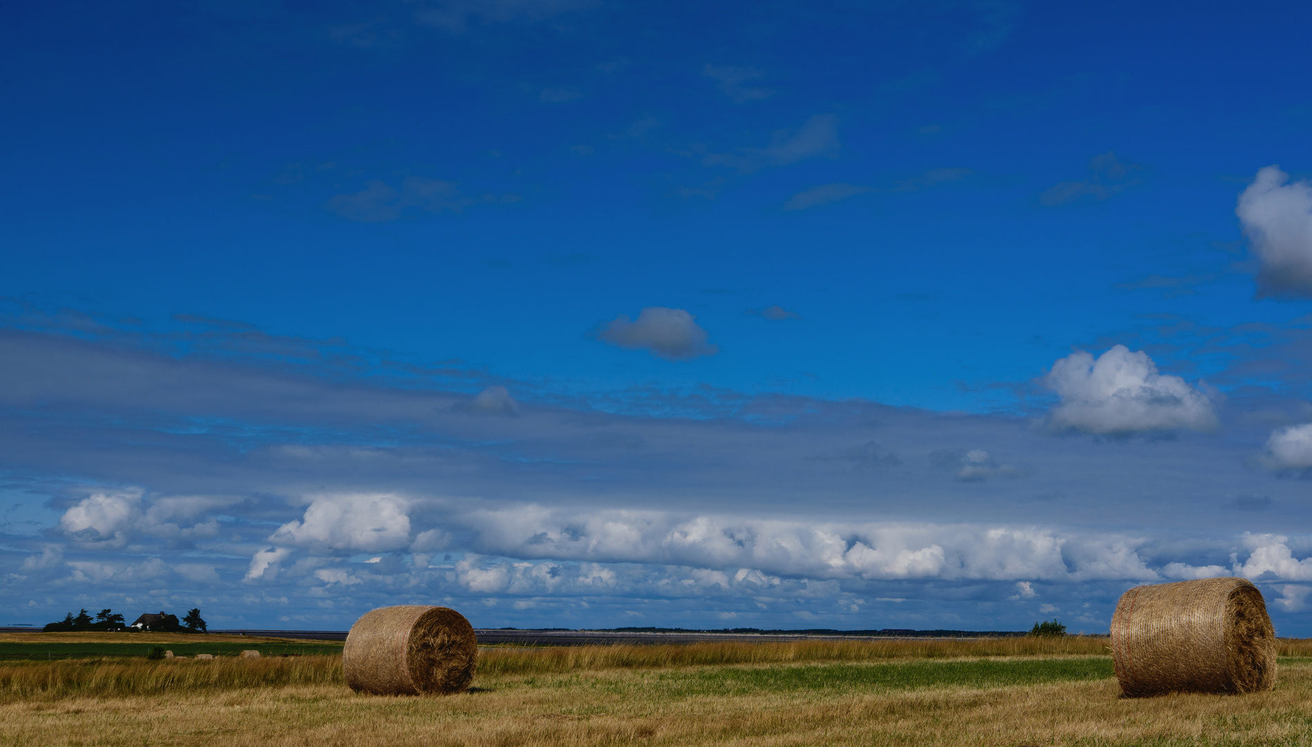 [ Zwei Heuballen, Amrum Wattseite ]