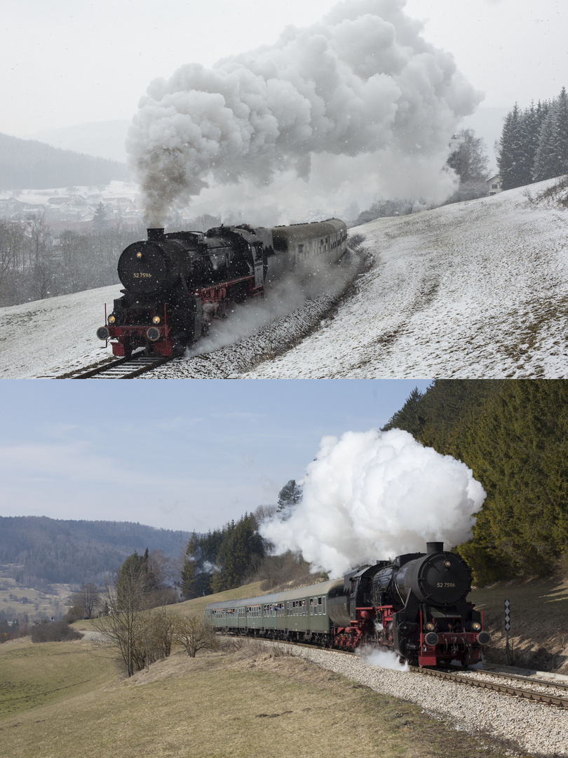 zwei Jahreszeiten an der Burladinger Steige