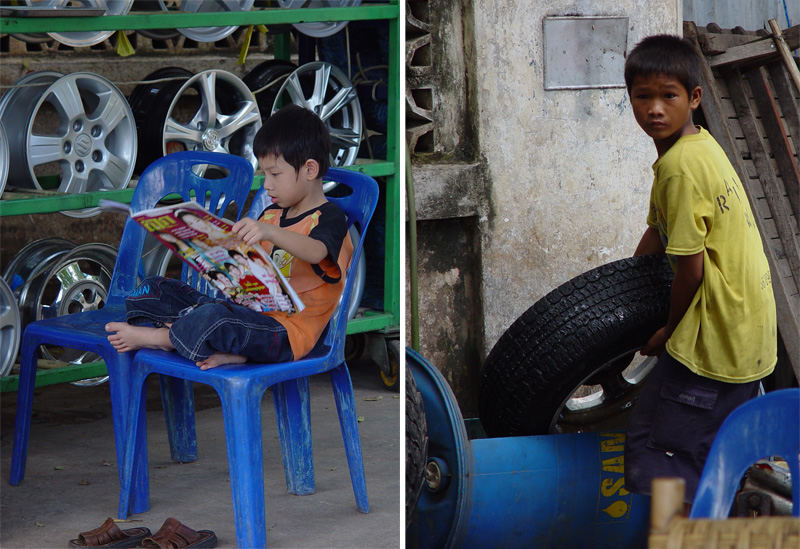 Zwei Jungs in Phnom Penh - Kambodscha