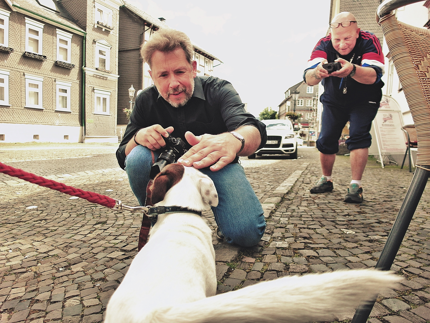 Zwei liebe Fotografen und ein lieber Hund