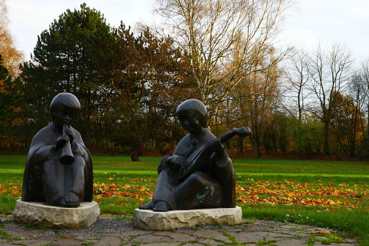 Zwei Musikanten im Park