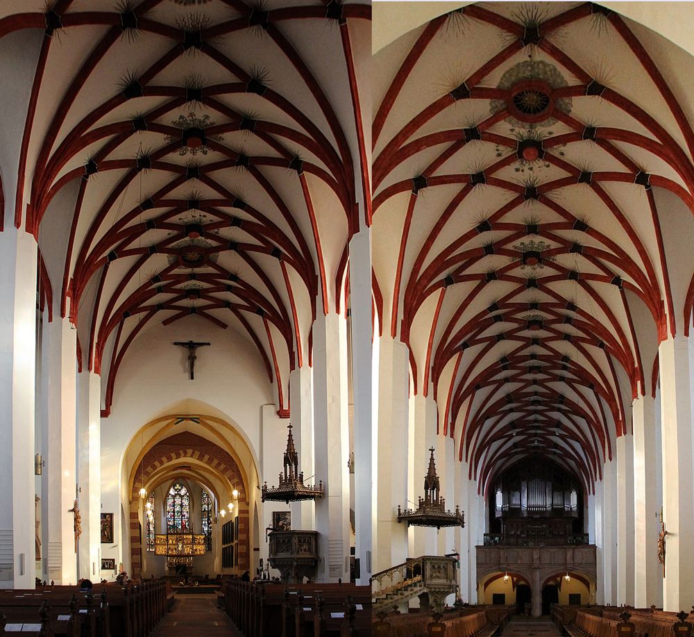 Zwei Perspektiven - Thomaskirche Leipzig