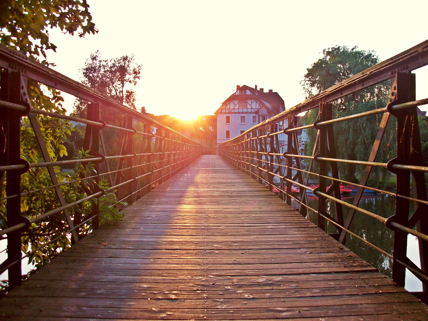 Zwei Pfennig Brücke - Melsungen - Sonnenuntergang