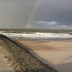 Zwei Regenbögen über der Nordsee