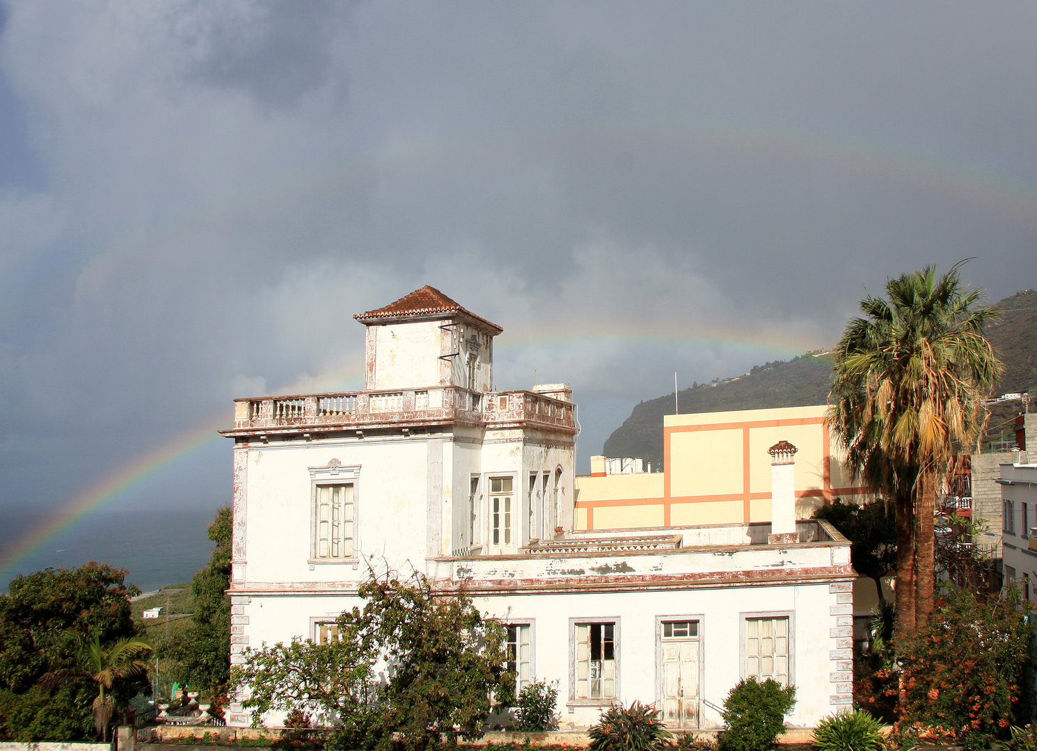 Zwei Regenbögen über Tazacorte