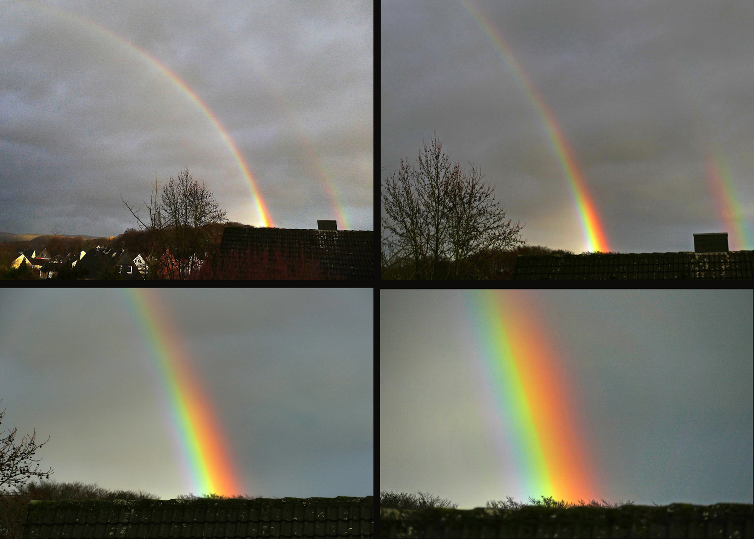 zwei Regenbogen nebeneinander