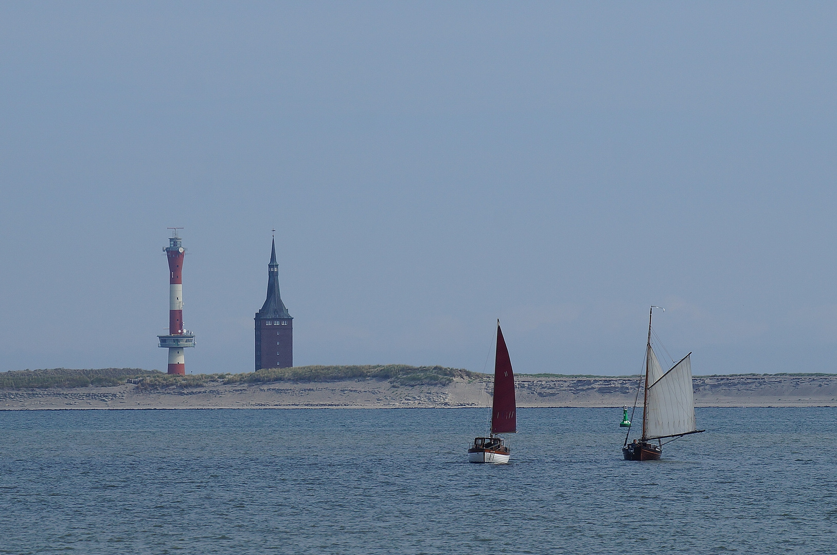 Zwei Segler zwischen Wangerooge und Spiekeroog Teil 2