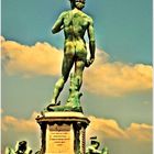 Zwei Seiten gibt es immer.Die Kopie des David auf dem Piazzale Michelangelo,Florenz