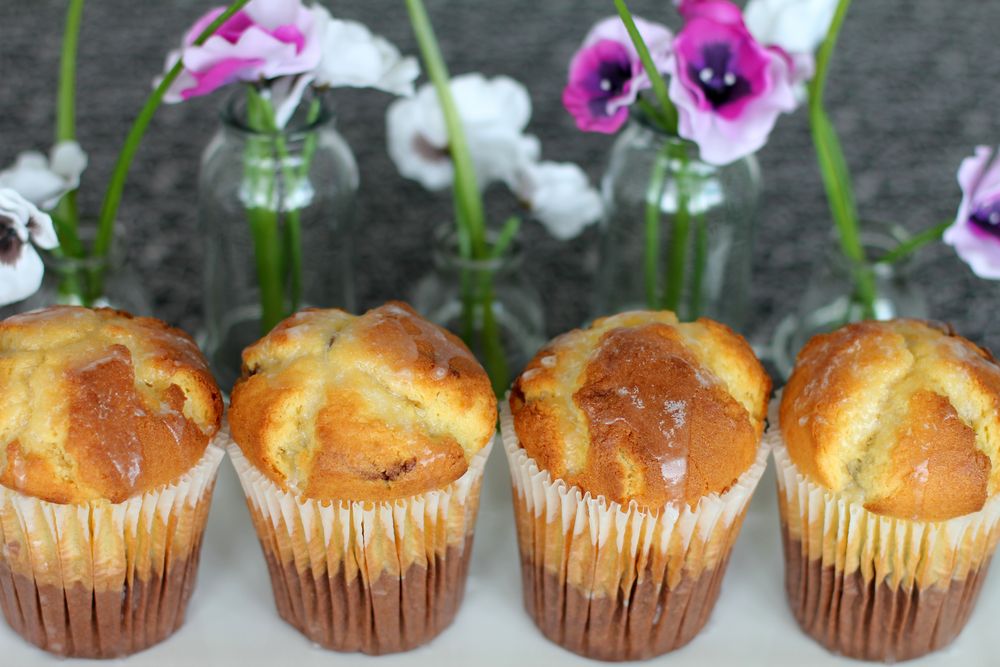 Zweifarbige Jumbo-Muffins