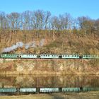 Zweimal der Reichsbahnzug an der Talsperre Malter