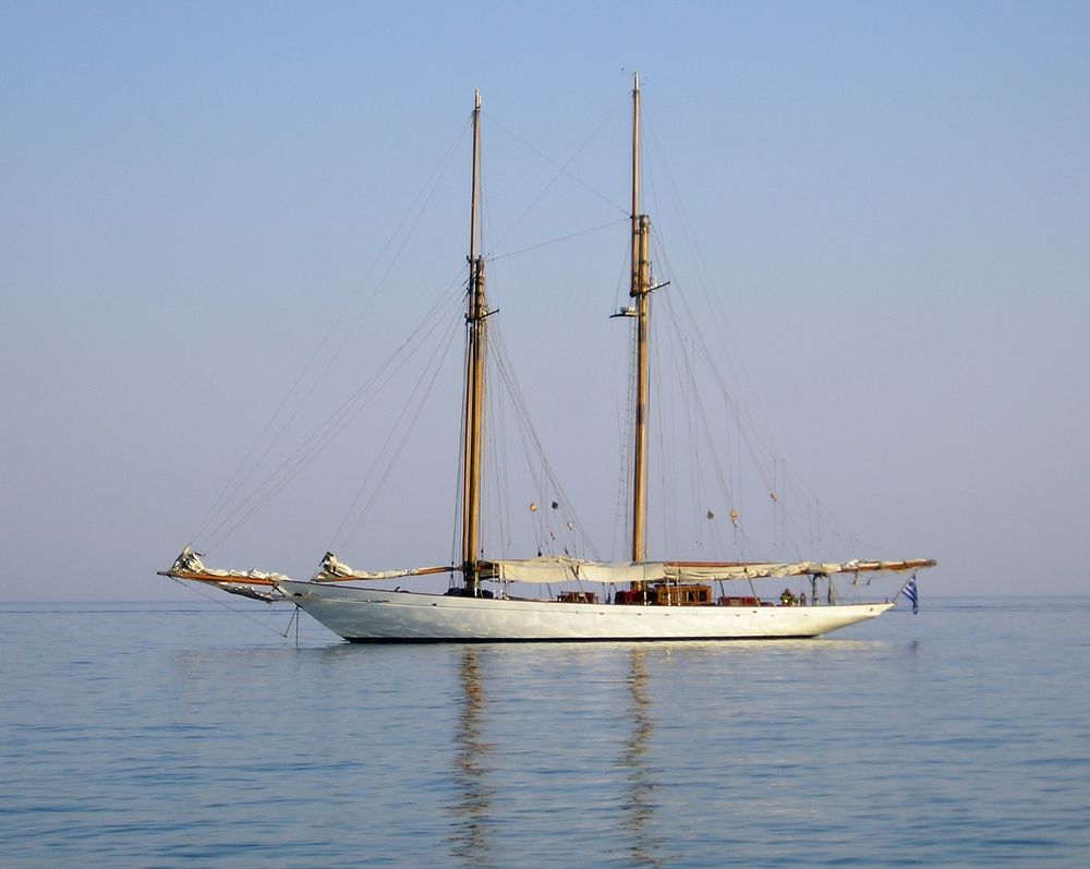 Zweimaster vor der Insel Thassos