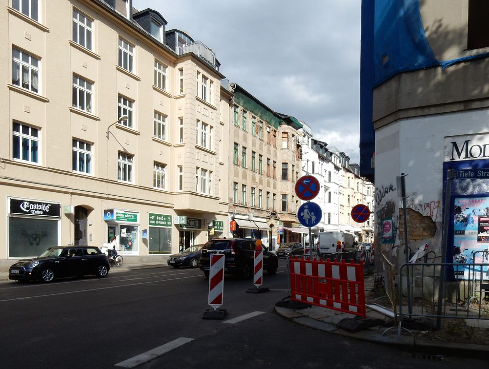Zweinaundorfer Str. / Tiefe Straße Foto & Bild leipzig, city, street