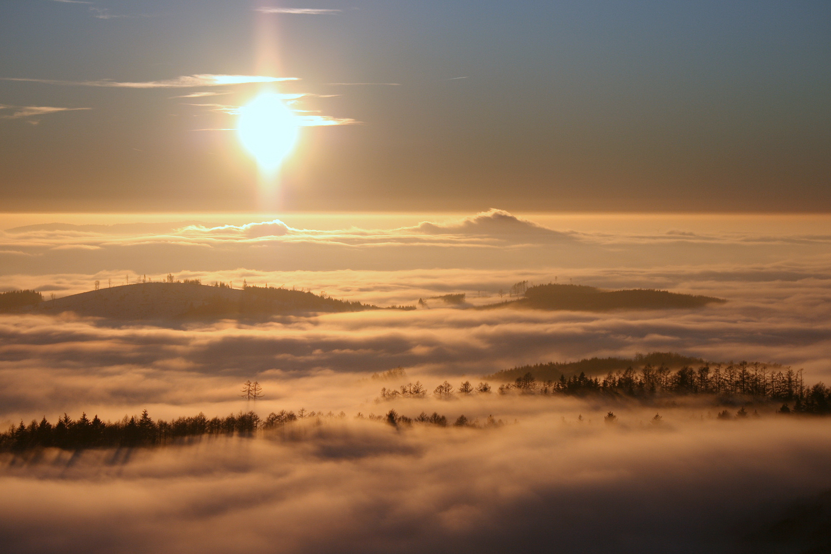 Zweisamkeit oder Abend überm Wolkenmeer