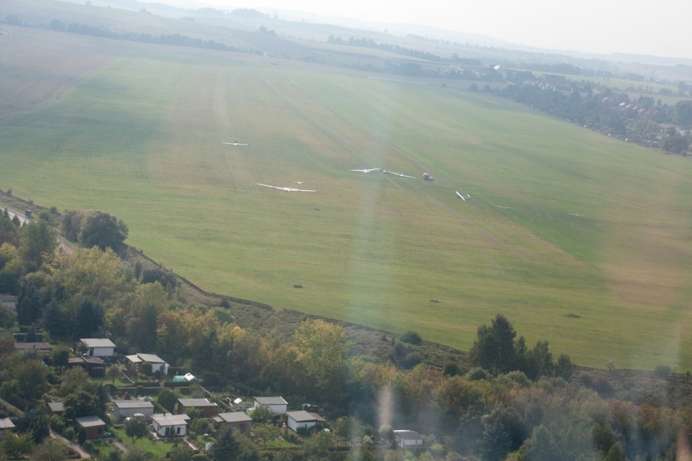 Zwickau von Oben Flugplatz