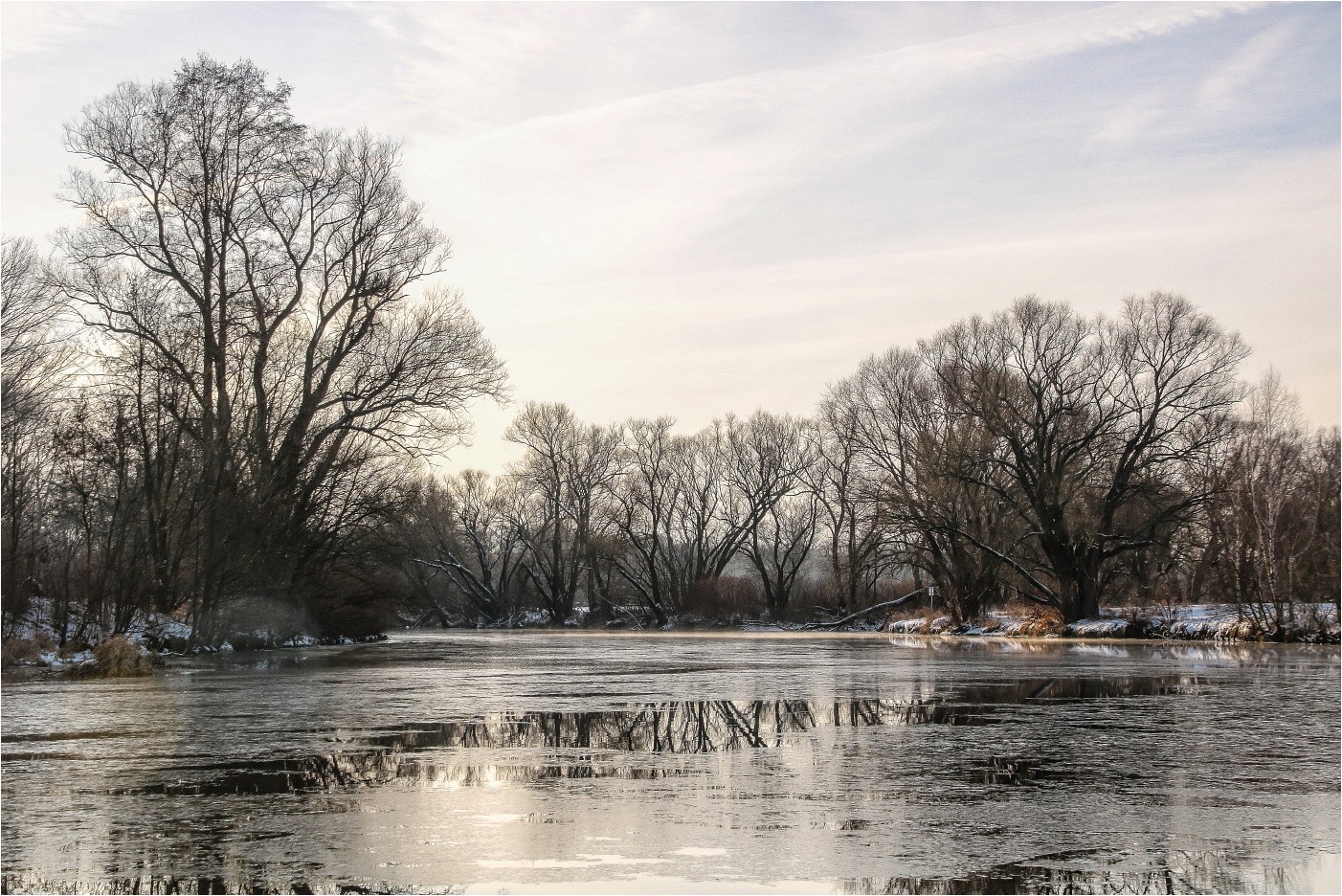 Zwickauer Mulde im Winter