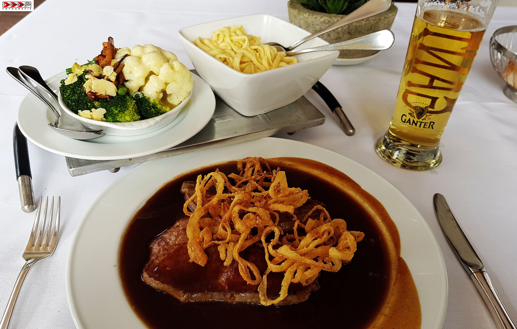 Zwiebelroastbraten mit Spätzle