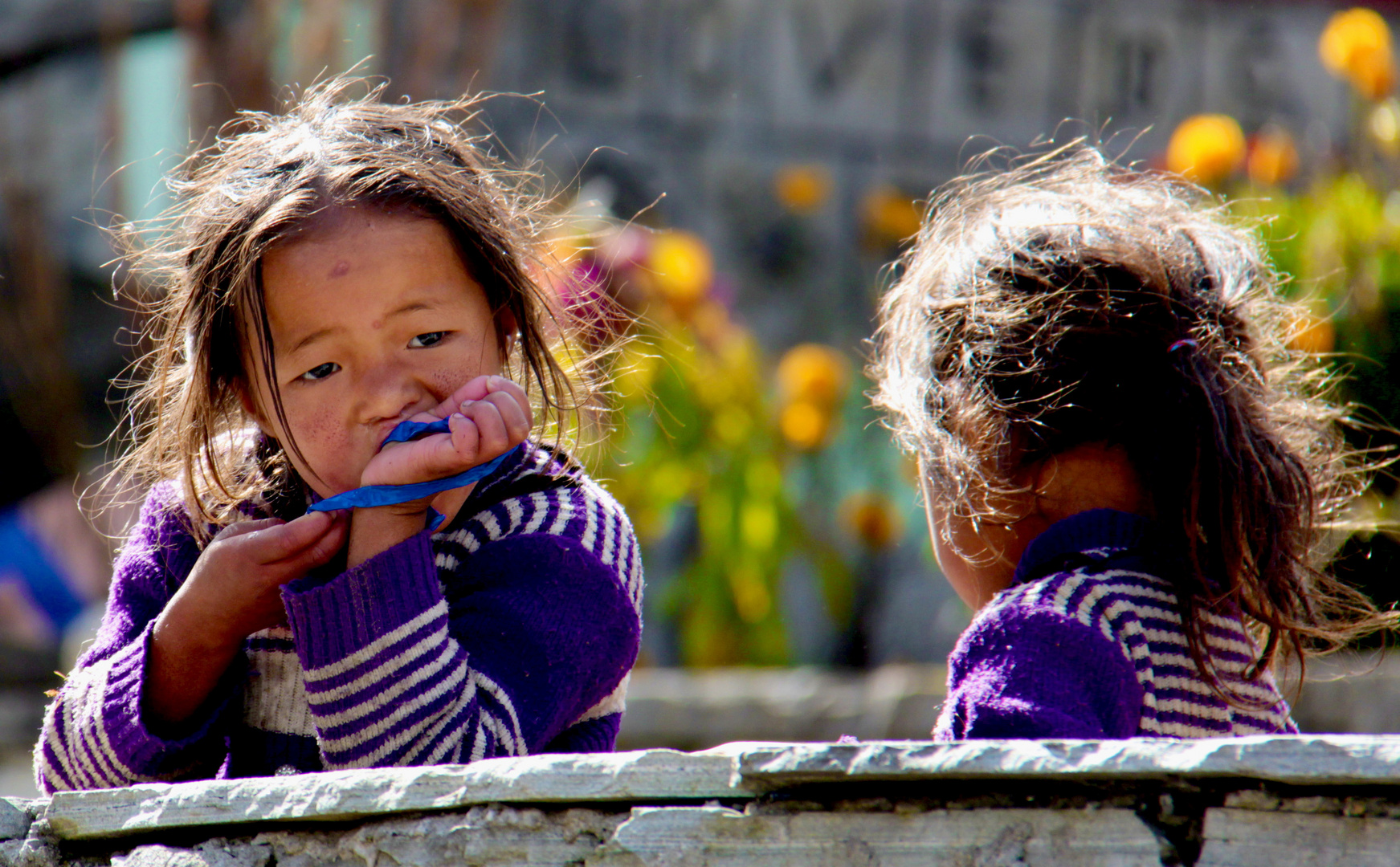 Zwillinge in der Annapurna Region