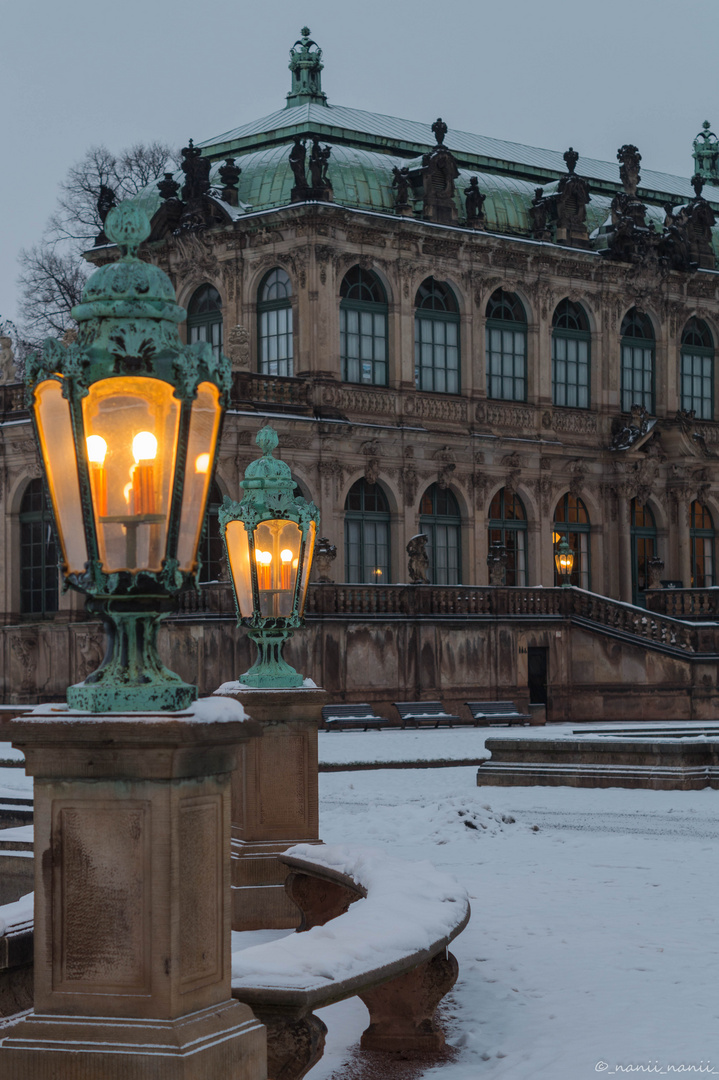 Zwinger Dresden in Winter 2016