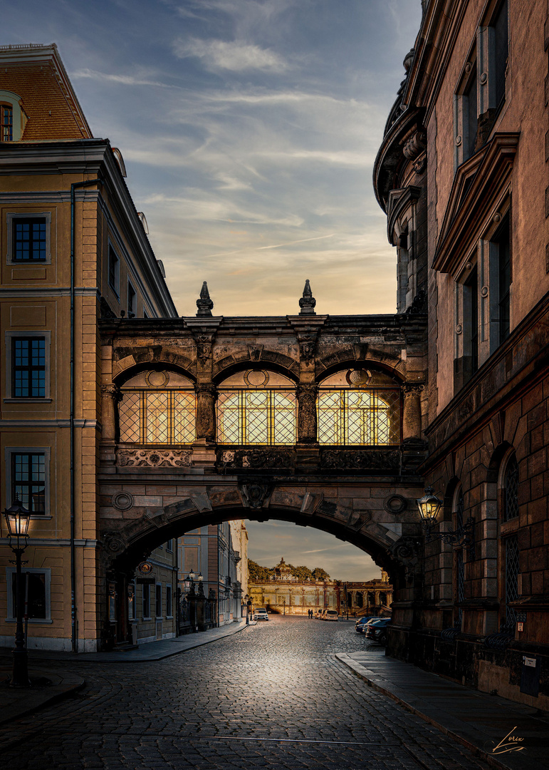 Zwingerstraße in Dresden