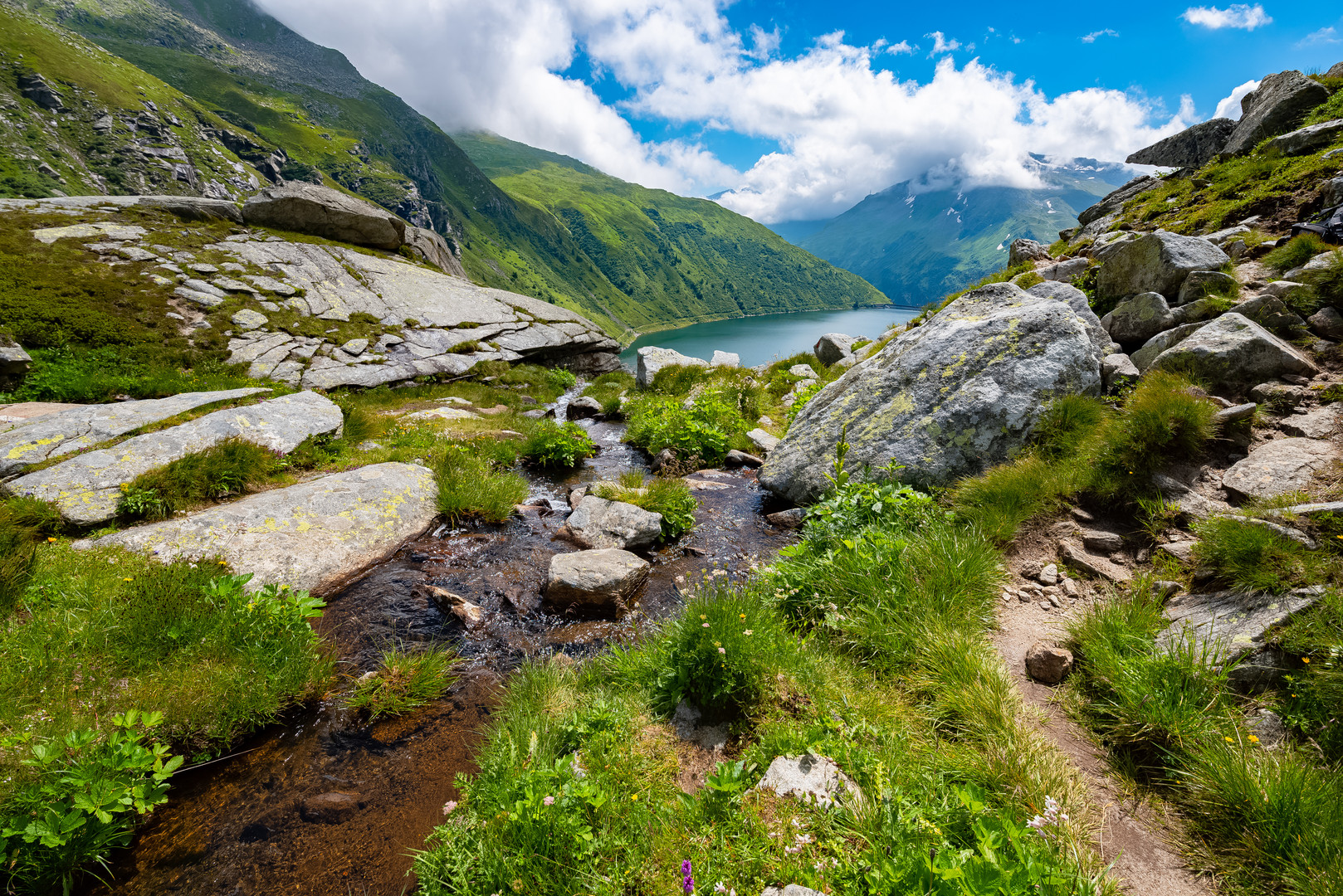 Zwischen oberem und unterem Bockhartsee