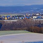 Zwischen Pfaffenstein und den Zschirnsteinen weiter Blick nach Böhmen...