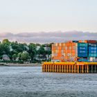 Zwischen Strand und Container Hamburger Hafen