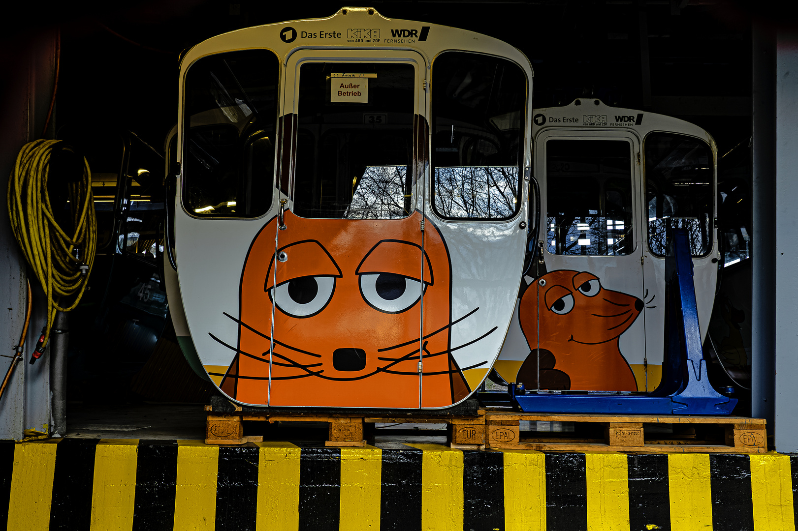 Zwischenraum für die Gondel mit der Maus